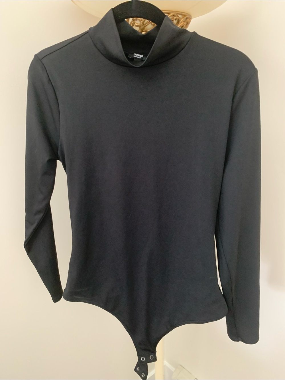 Black Long-Sleeve Turtleneck Bodysuit - Express
